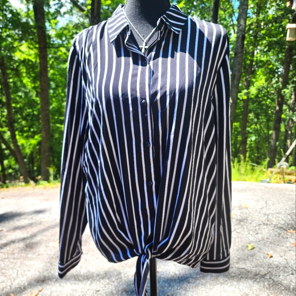 SUSAN GRAVER striped Blouse1